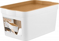 Ящик для хранения Keeplex коллекция Сандал, с крышкой, soft-touch, 2,3л, 211х141х110 (KL3501)