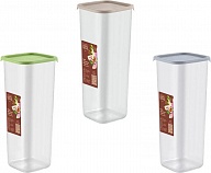 Банка для сыпучих продуктов Sugar&Spice коллекция Vanilla, система идентификации крышек, гибкая крышка, 1,9л, квадратный, 105х105х265 (SE168610)