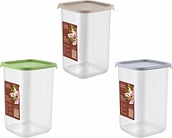 Банка для сыпучих продуктов Sugar&Spice коллекция Vanilla, система идентификации крышек, гибкая крышка, 1,2л, квадратный, 105х105х160 (SE168510)