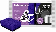 Губки для посуды Рок-н-ролл, крупнопористые, серия Clean Expert, 5 шт