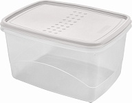 Контейнер для продуктов Plast Team PATTERN FLEX, с гибкой полиэтиленовой крышкой, 2,3л, прямоугольный, 202х150х110 (PT1133)
