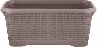 Балконный ящик c поддоном InGreen коллекция Rattan, 410х205х177 (IG6255)