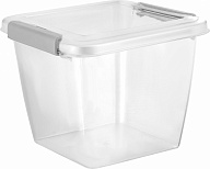 Контейнер для продуктов Plast Team HELSINKI, с защёлками, 1л, квадратный, 130х128х103 (PT5010)