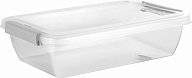Контейнер для продуктов Plast Team HELSINKI, с защёлками, 0,7л, прямоугольный, 184х124х48 (PT5011)